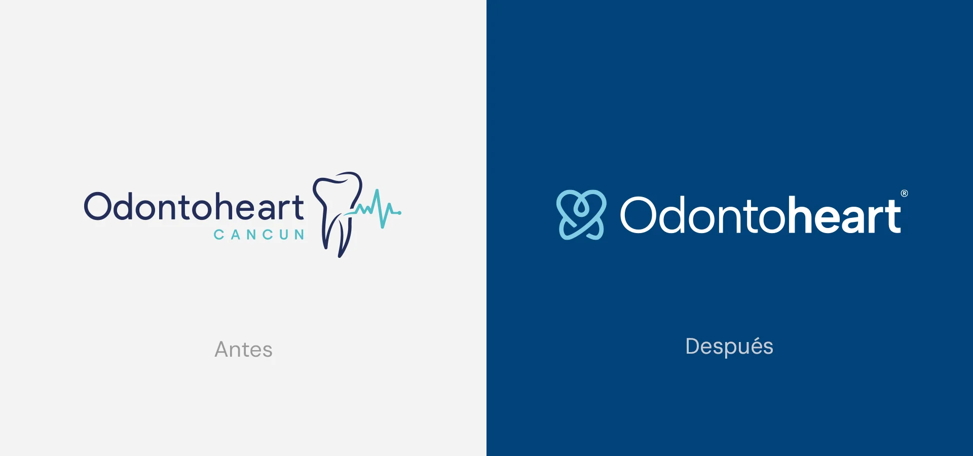 Rediseño de marca para Odontoheart por Aditivo Agencia en Cancún México