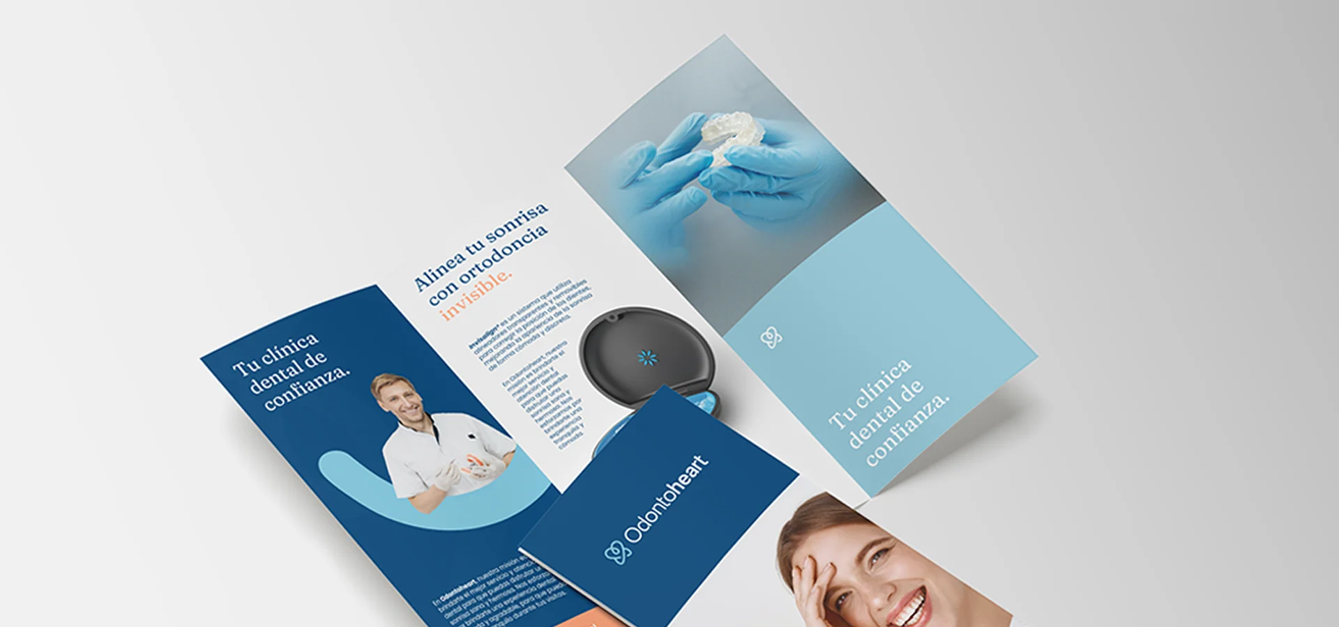 Brochure con rediseño de marca para Odontoheart por Aditivo Agencia en Cancún México