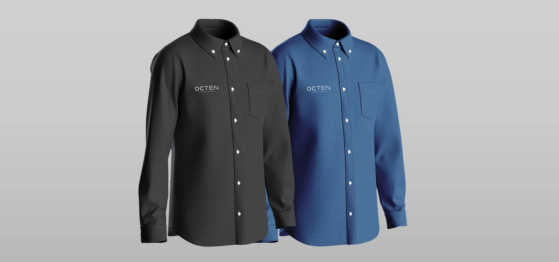 Uniforme formal con naming y diseño de marca para OCTEN por Aditivo Agencia en Guadalajara México