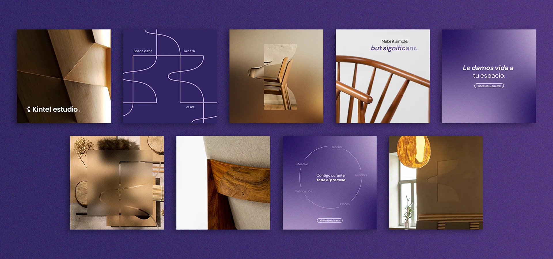 Redes sociales con naming y rediseño de marca de Kintel Estudio por Aditivo Agencia en Cancún México