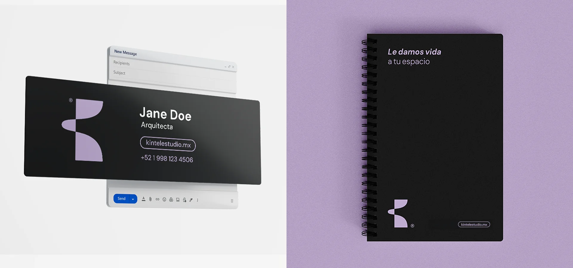 Firma electrónica con naming y rediseño de marca de Kintel Estudio por Aditivo Agencia en Cancún México