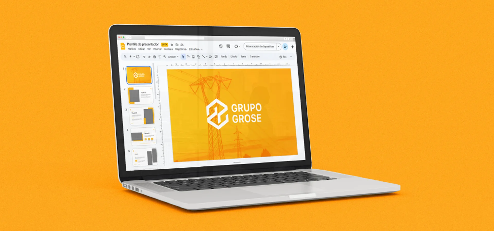 Presentación digital con rediseño de marca de Grupo Grose por Aditivo Agencia en Guadalajara México