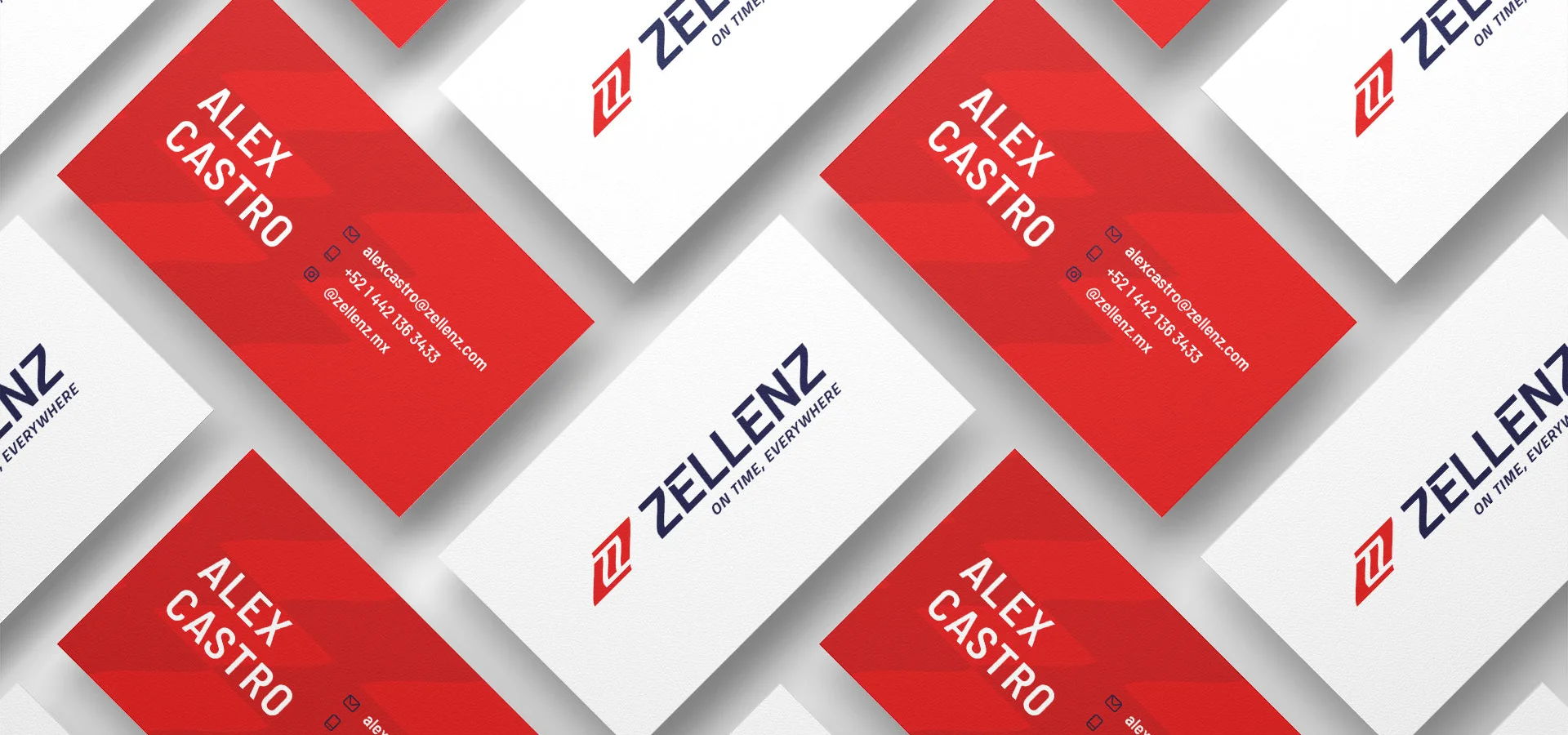 Tarjeta de presentación para diseño de marca Zellenz con premio Anuaria México por Aditivo Agencia en México