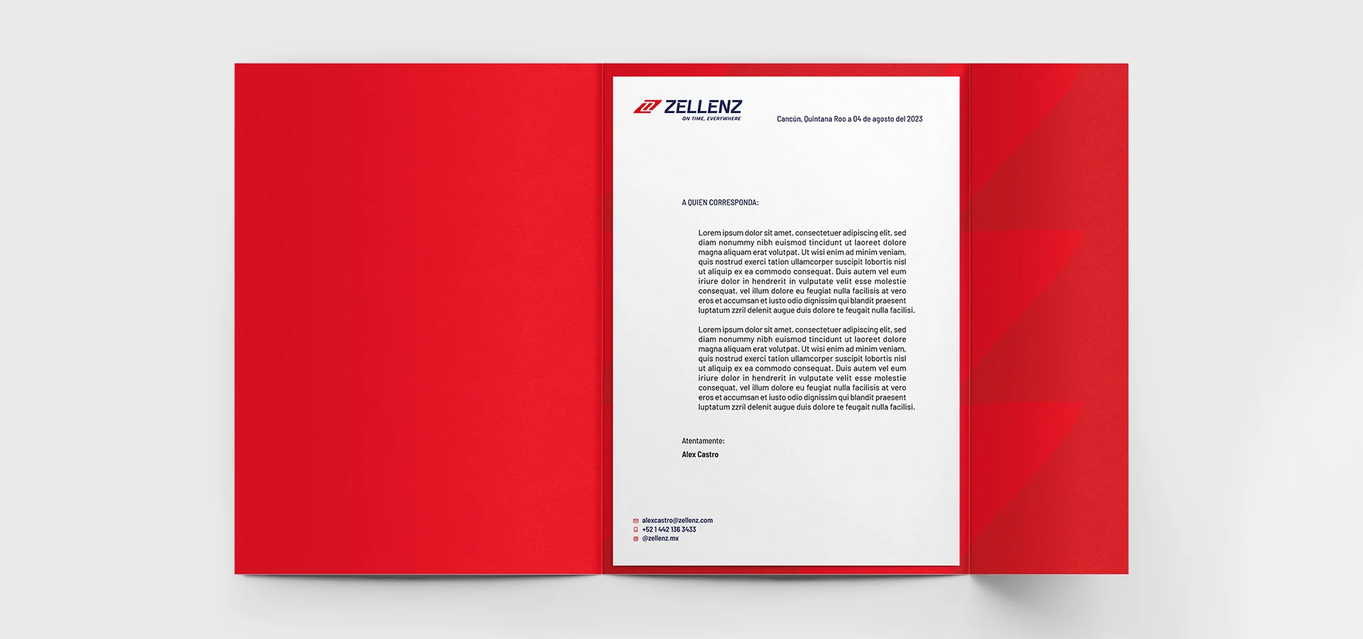 Papelería para diseño de marca Zellenz con premio Anuaria México por Aditivo Agencia en México