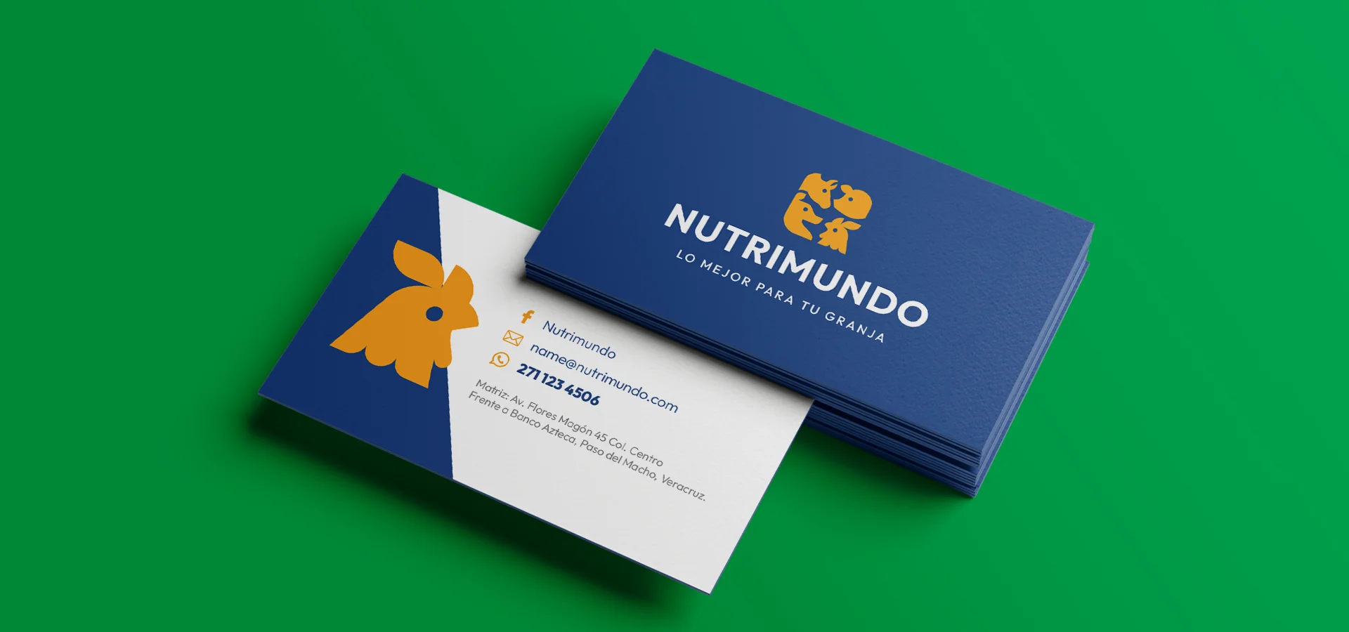 Tarjeta de presentación con rediseño de marca para Nutrimundo por Aditivo Agencia en México