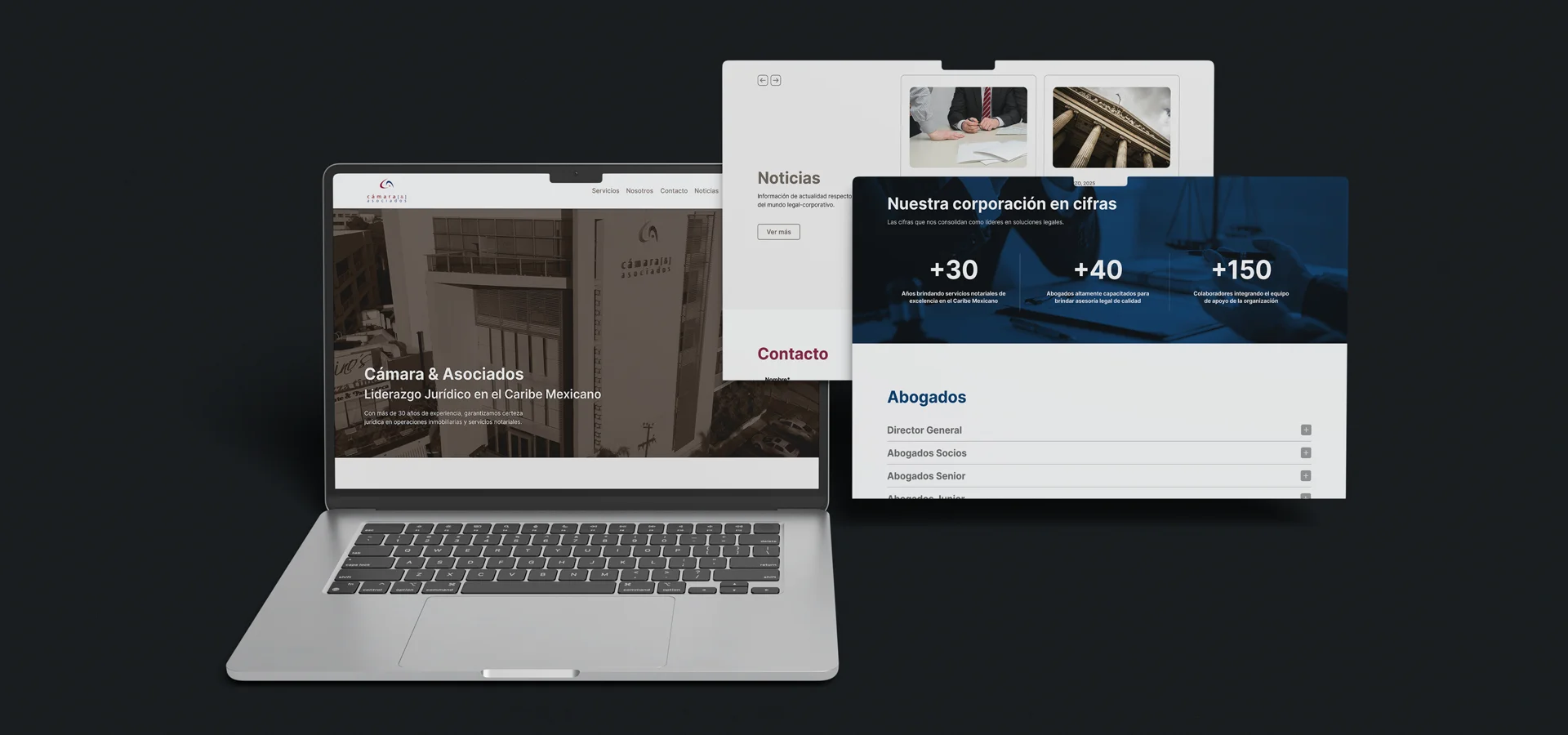 Diseño web para Cámara & Asociados con premio OX México por Aditivo Agencia en Cancún, México