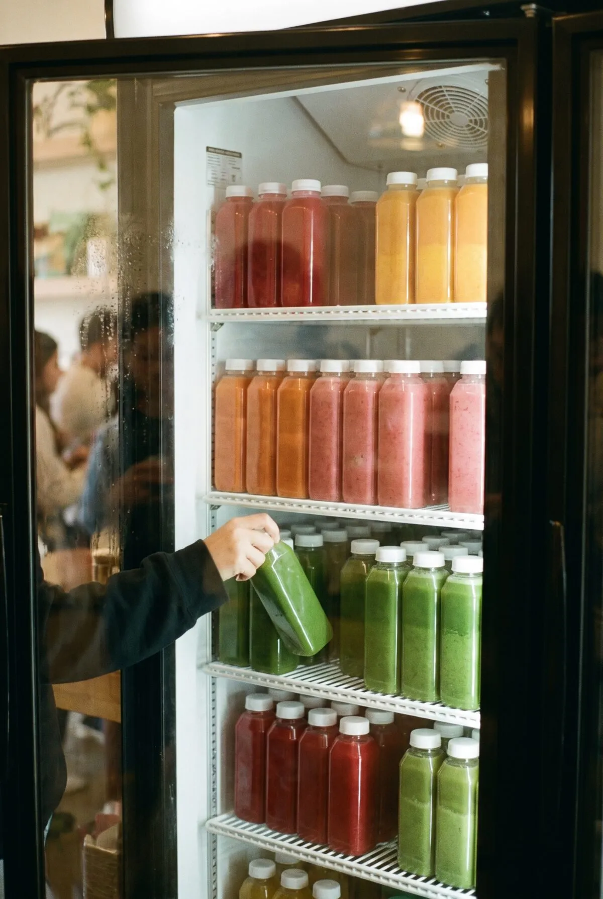 Fruit smoothies and juices made with frozen fruit
