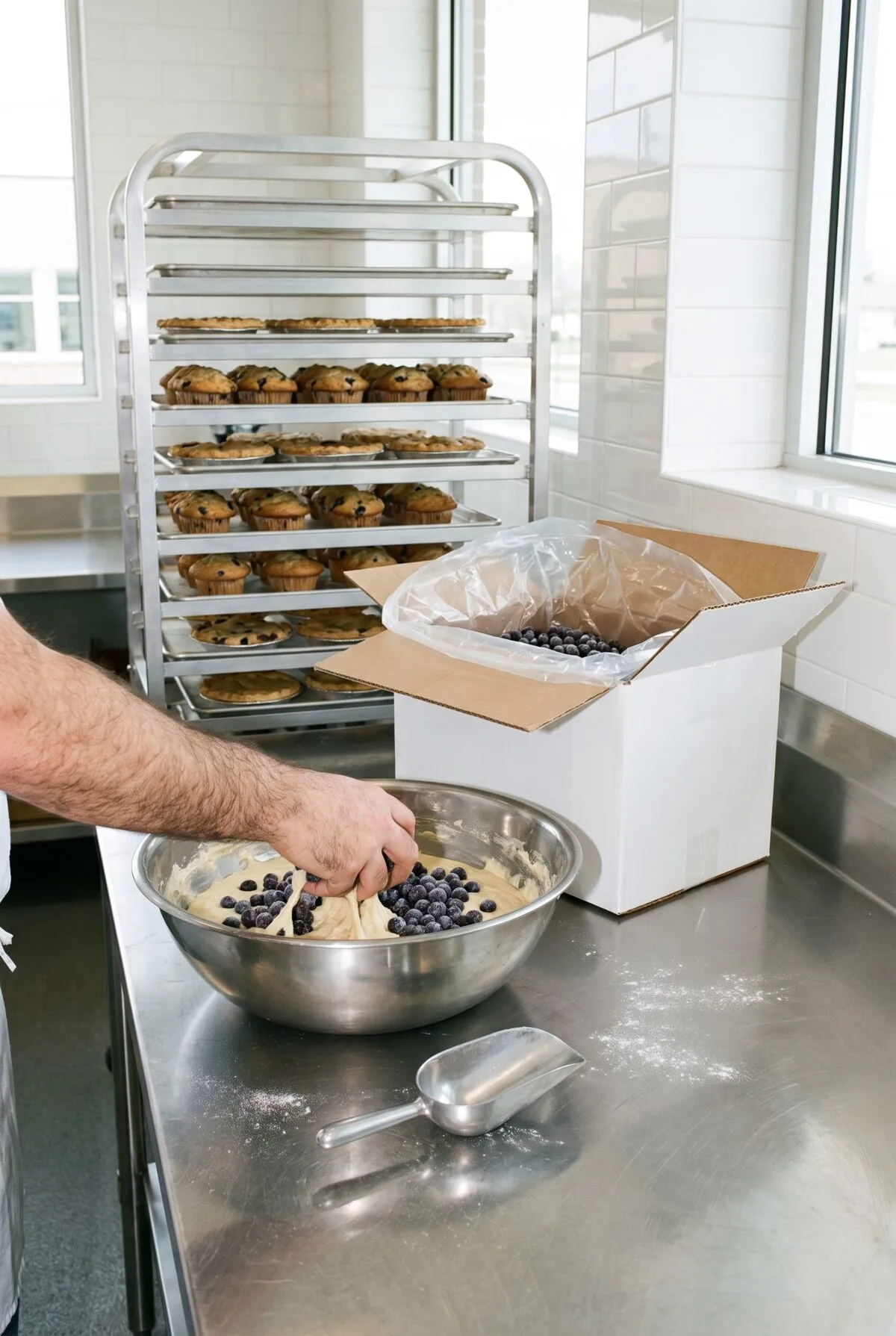 Frozen fruit used as a baking and snack ingredient