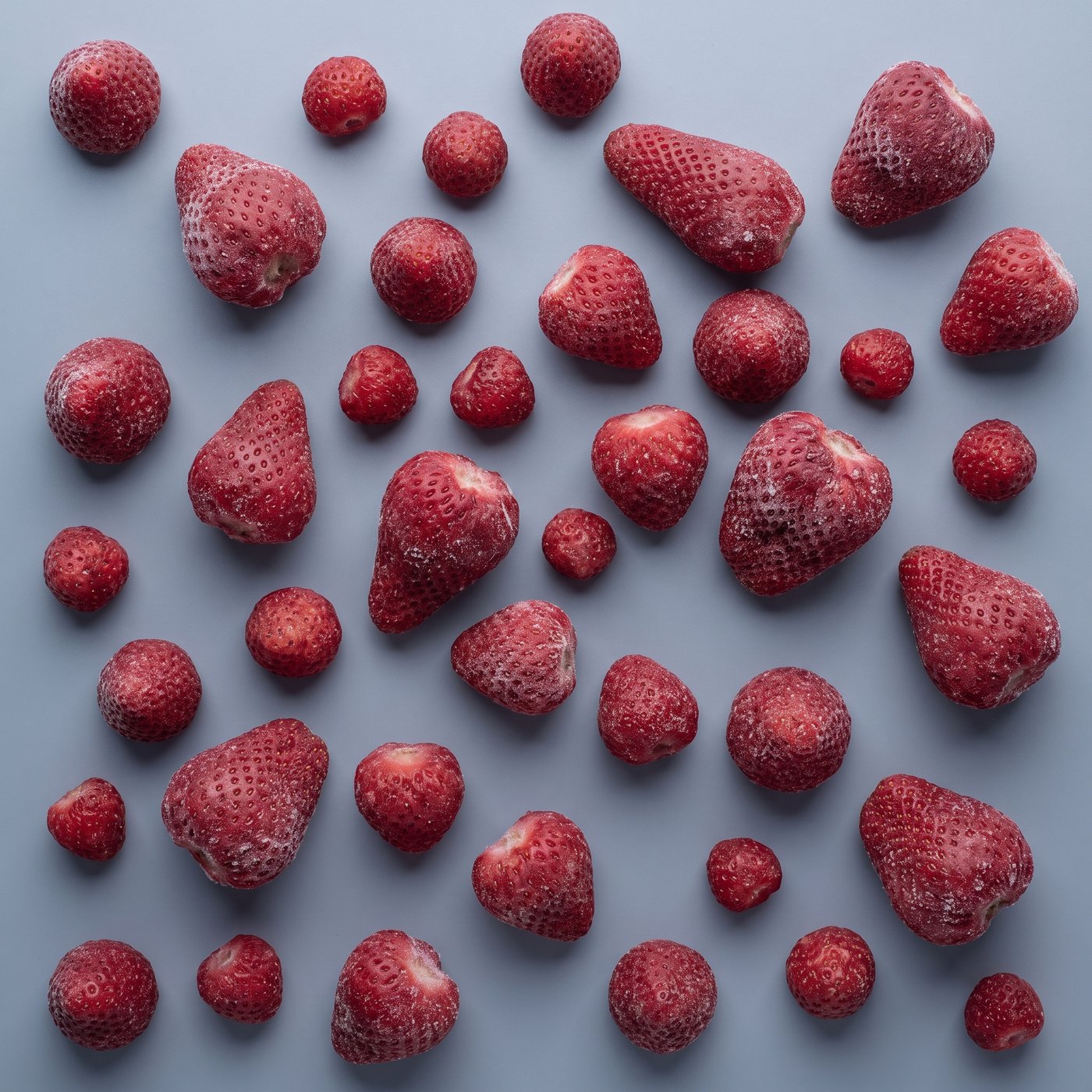IQF field run whole frozen strawberries