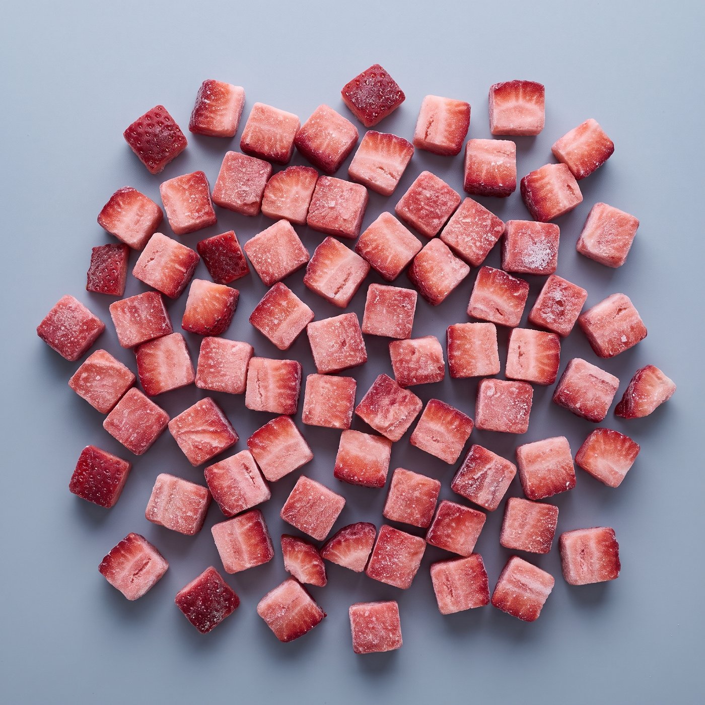 IQF diced frozen strawberries