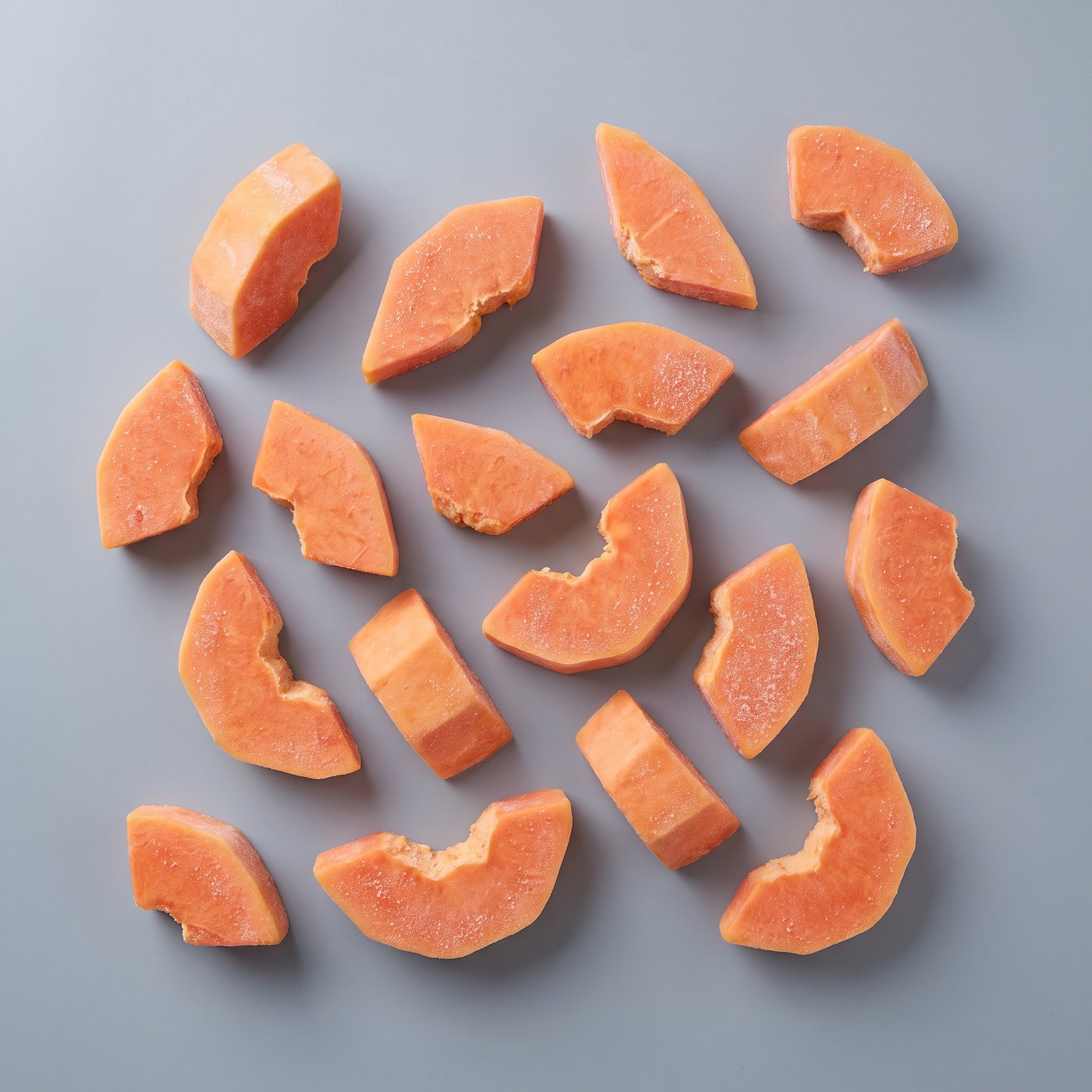 IQF natural cut papaya chunks