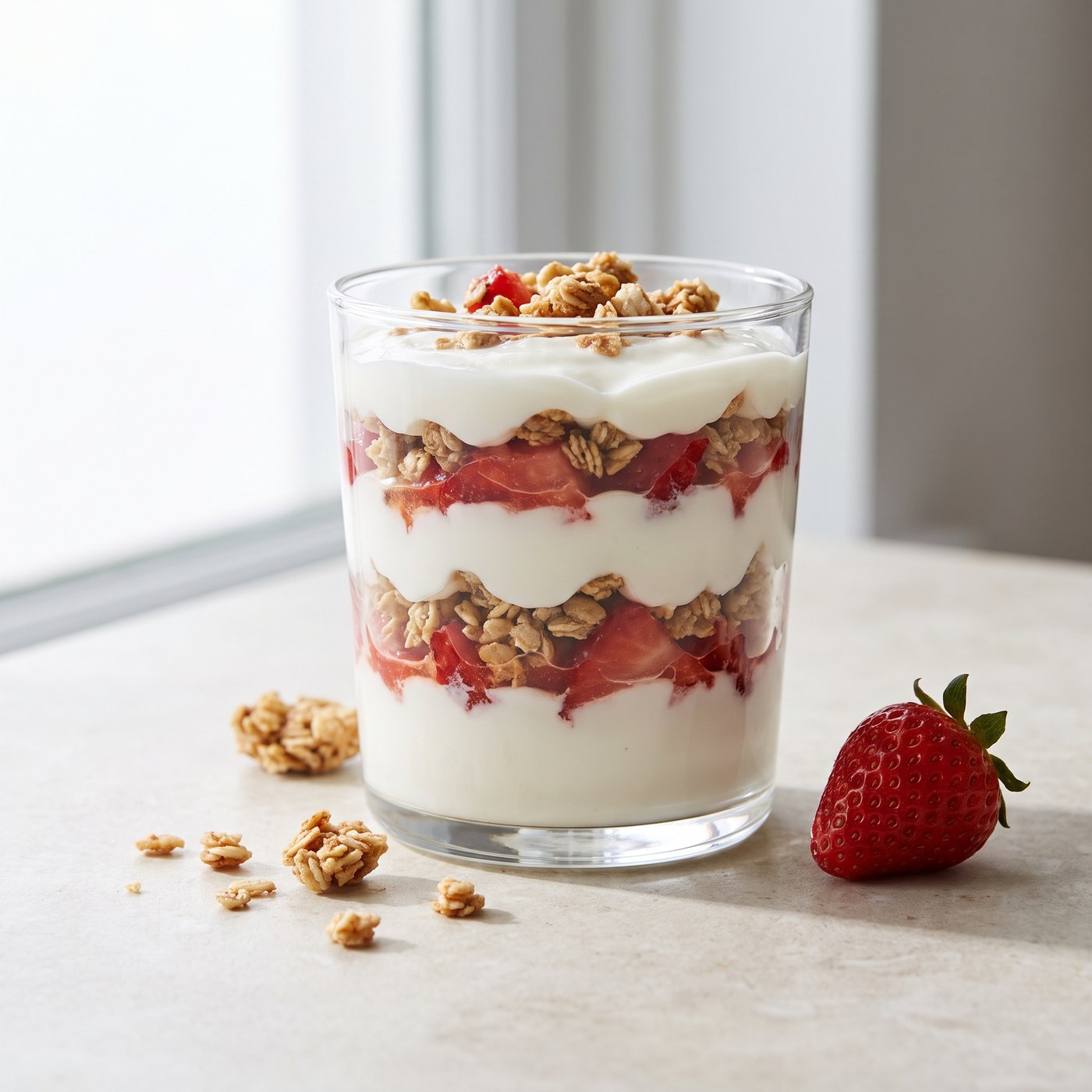 Strawberry yogurt parfait