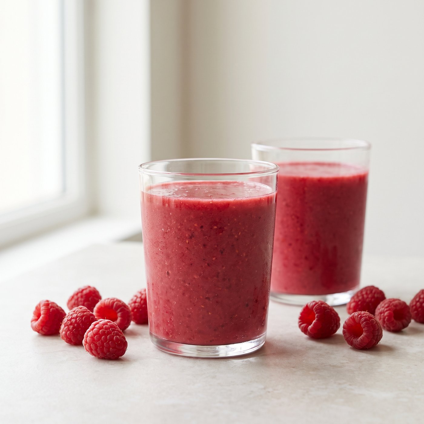 Raspberry smoothies