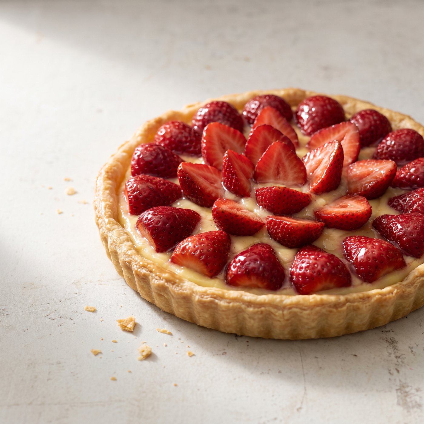 Strawberry tart made with IQF strawberries