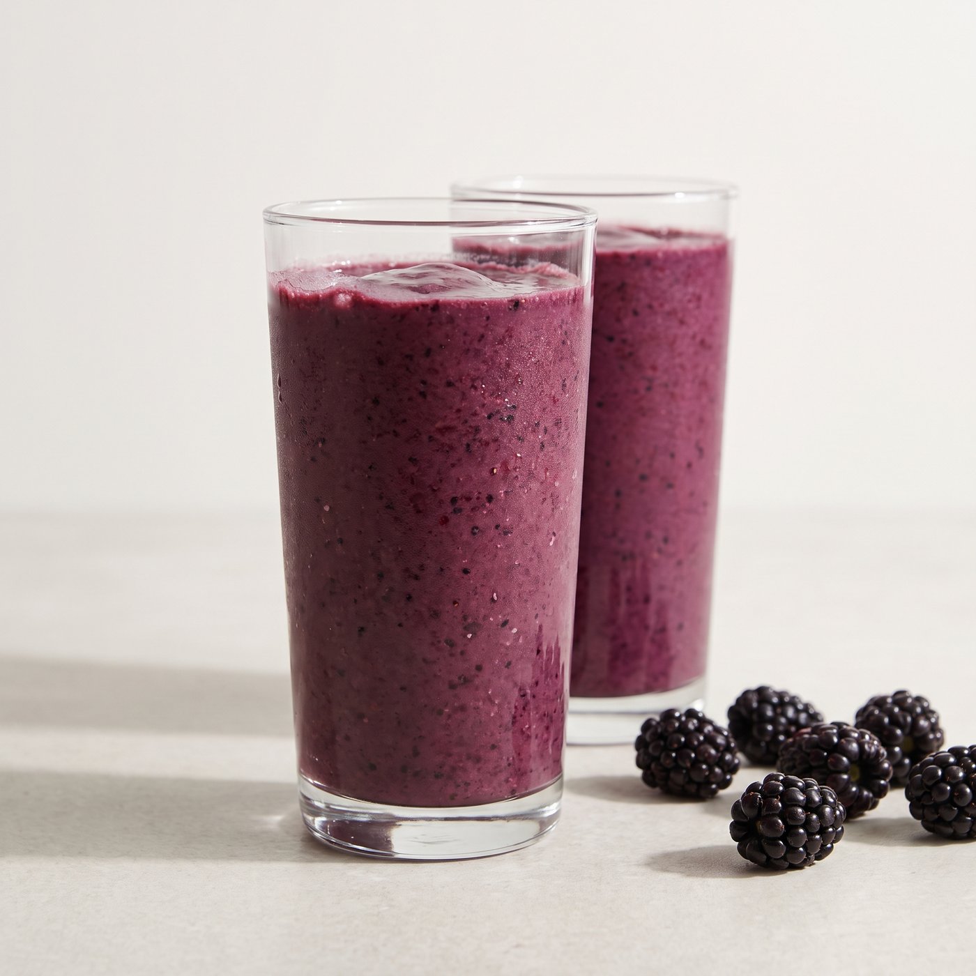 Blackberry smoothies made with IQF blackberries
