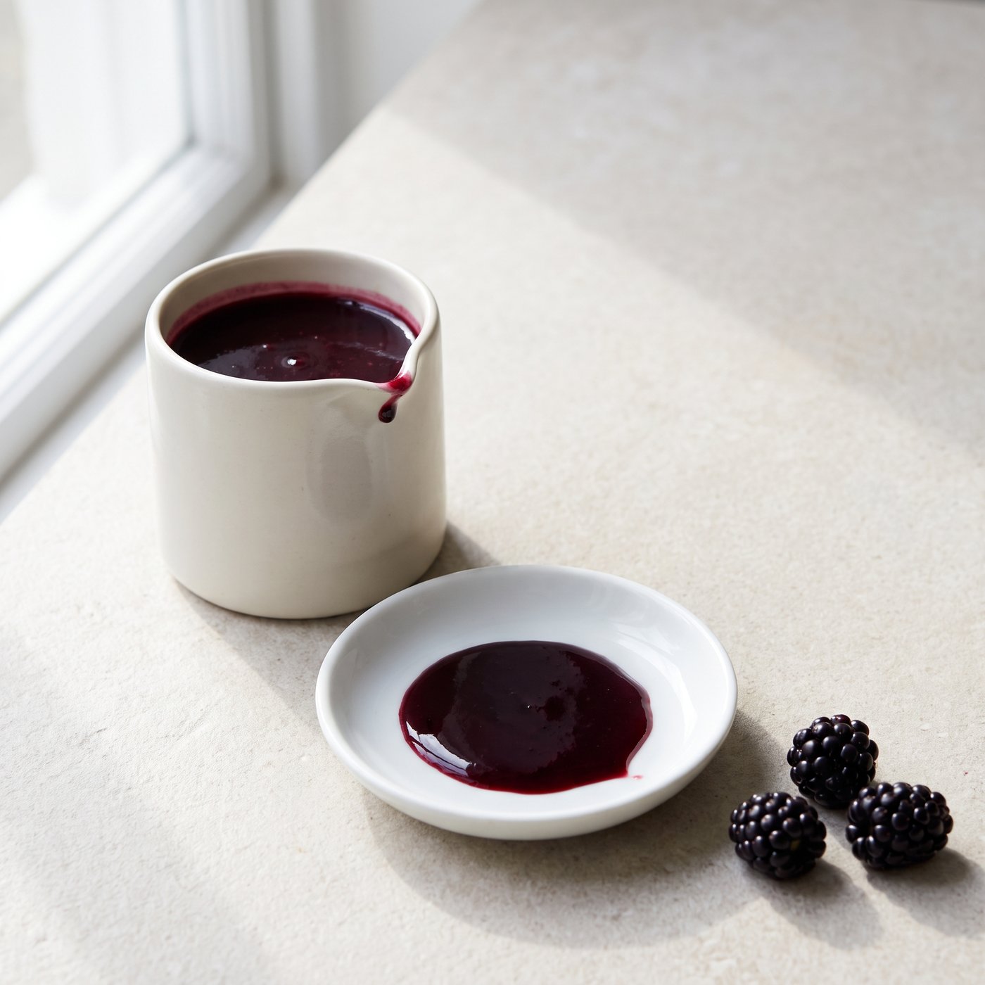 Blackberry coulis made with IQF blackberries