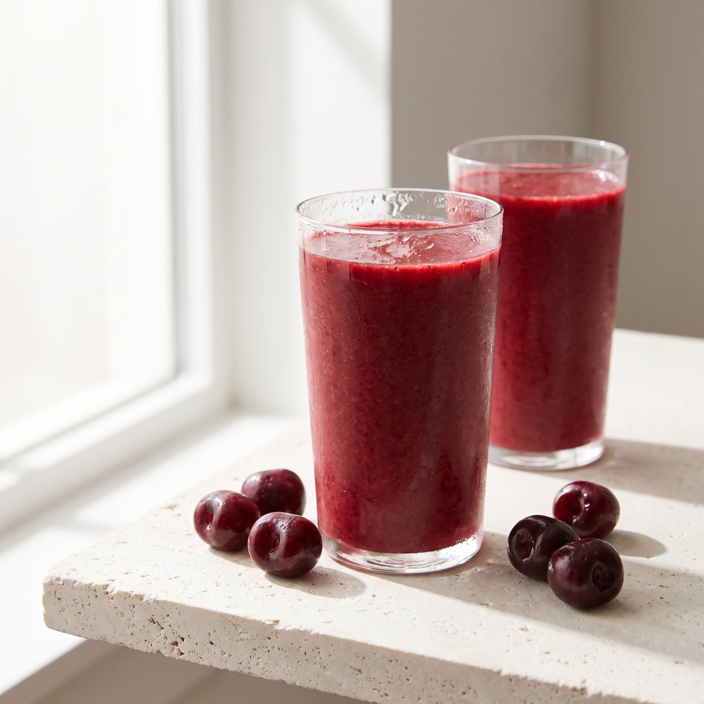 Cherry smoothies made with IQF cherries