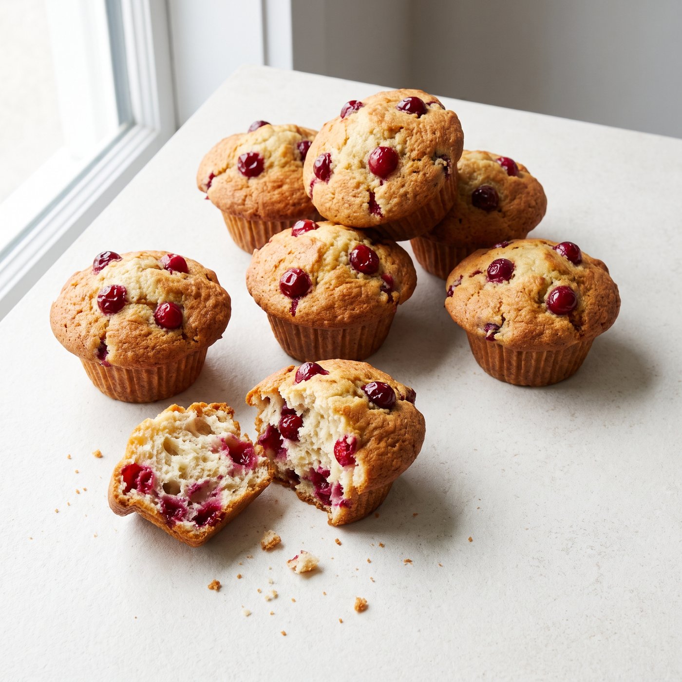 Cranberry muffins made with IQF cranberries