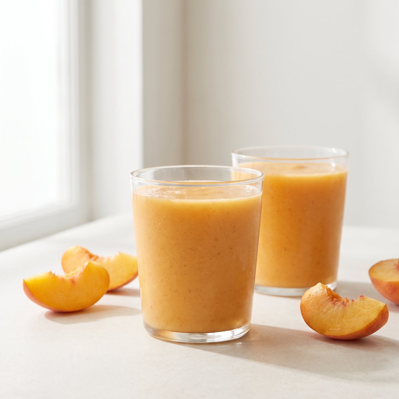 Peach smoothies made with IQF peaches