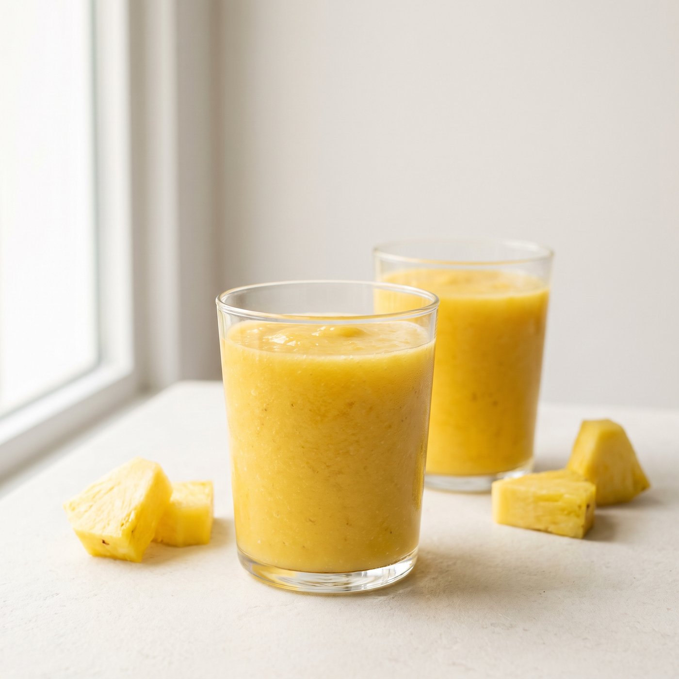 Pineapple smoothies made with IQF pineapple