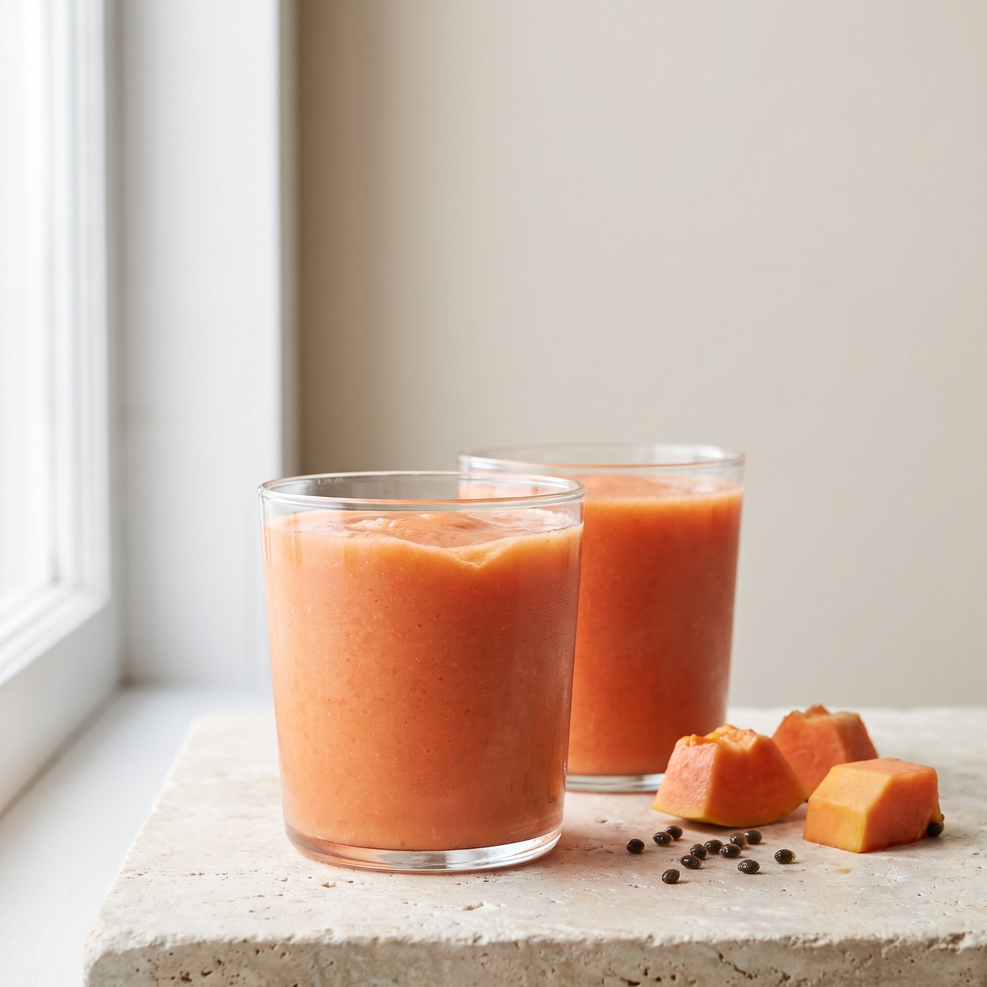 Papaya smoothies made with IQF papaya