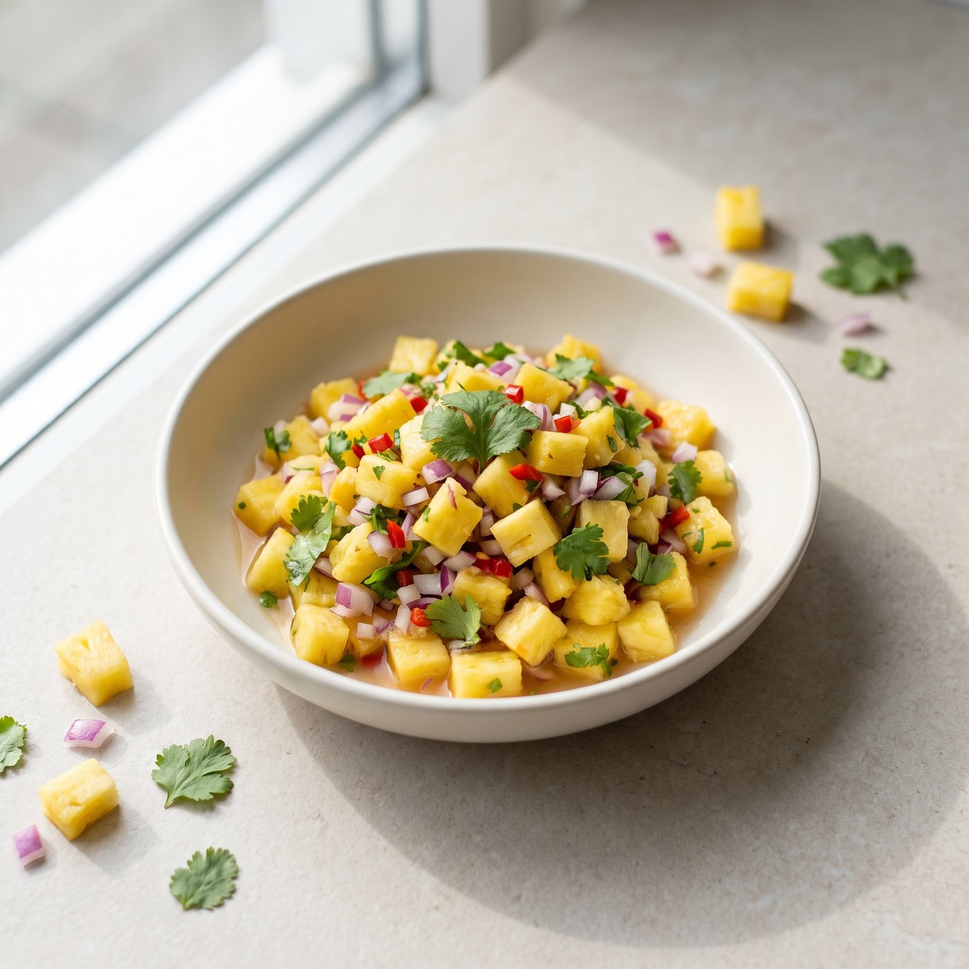 Pineapple salsa made with IQF pineapple
