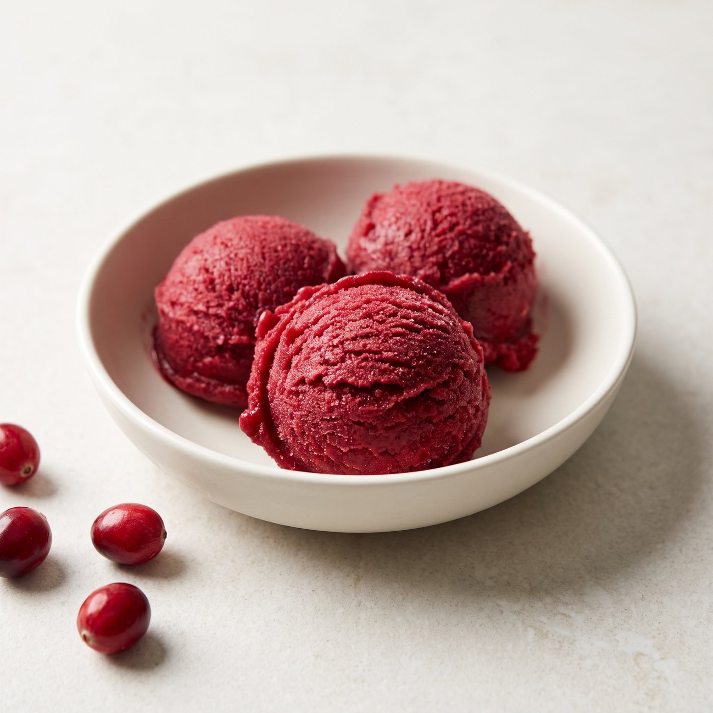 Cranberry sorbet made with IQF cranberries