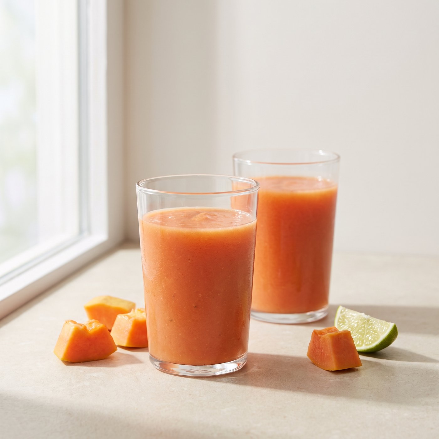 Papaya nectar made with IQF papaya