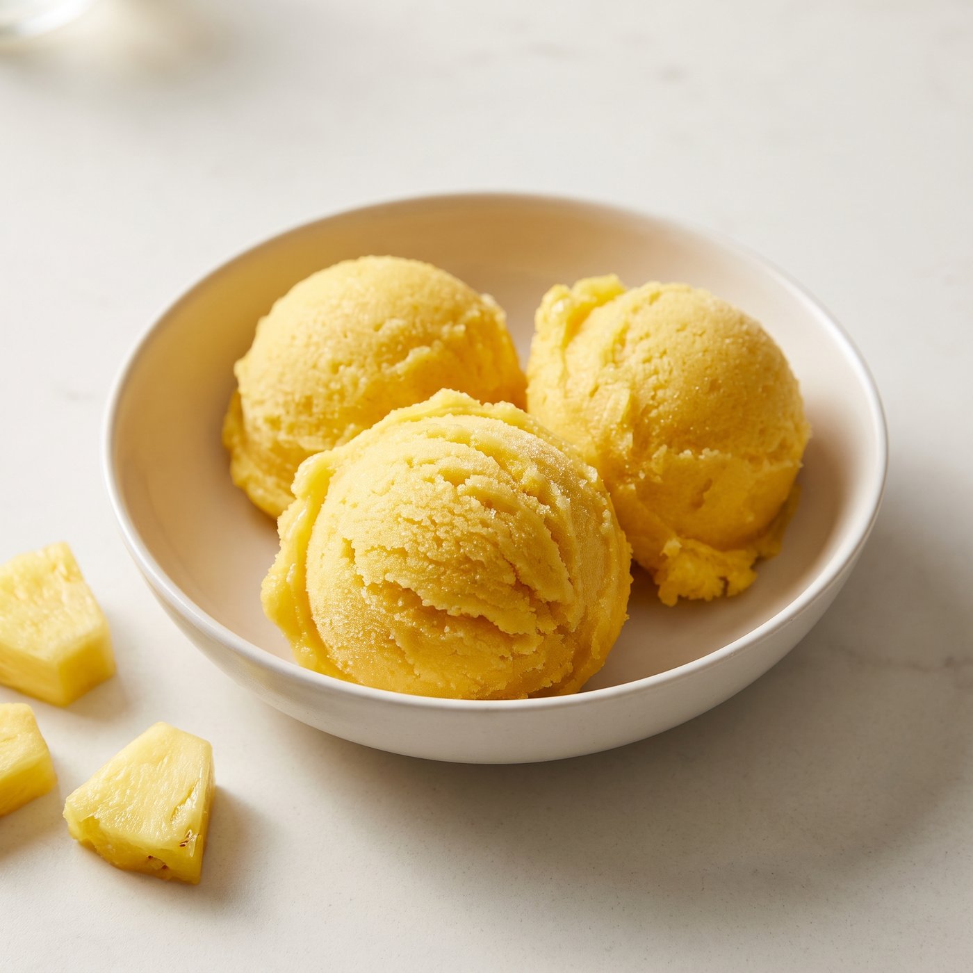 Pineapple sorbet made with IQF pineapple