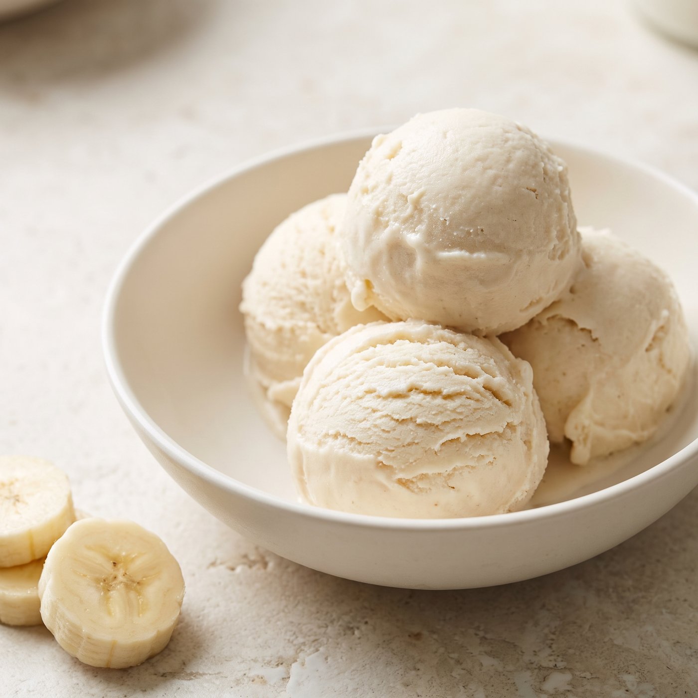 Banana ice cream made with IQF bananas