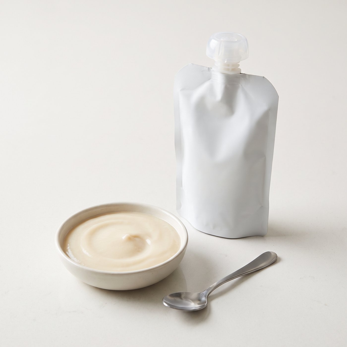 Banana puree pouch made with IQF bananas