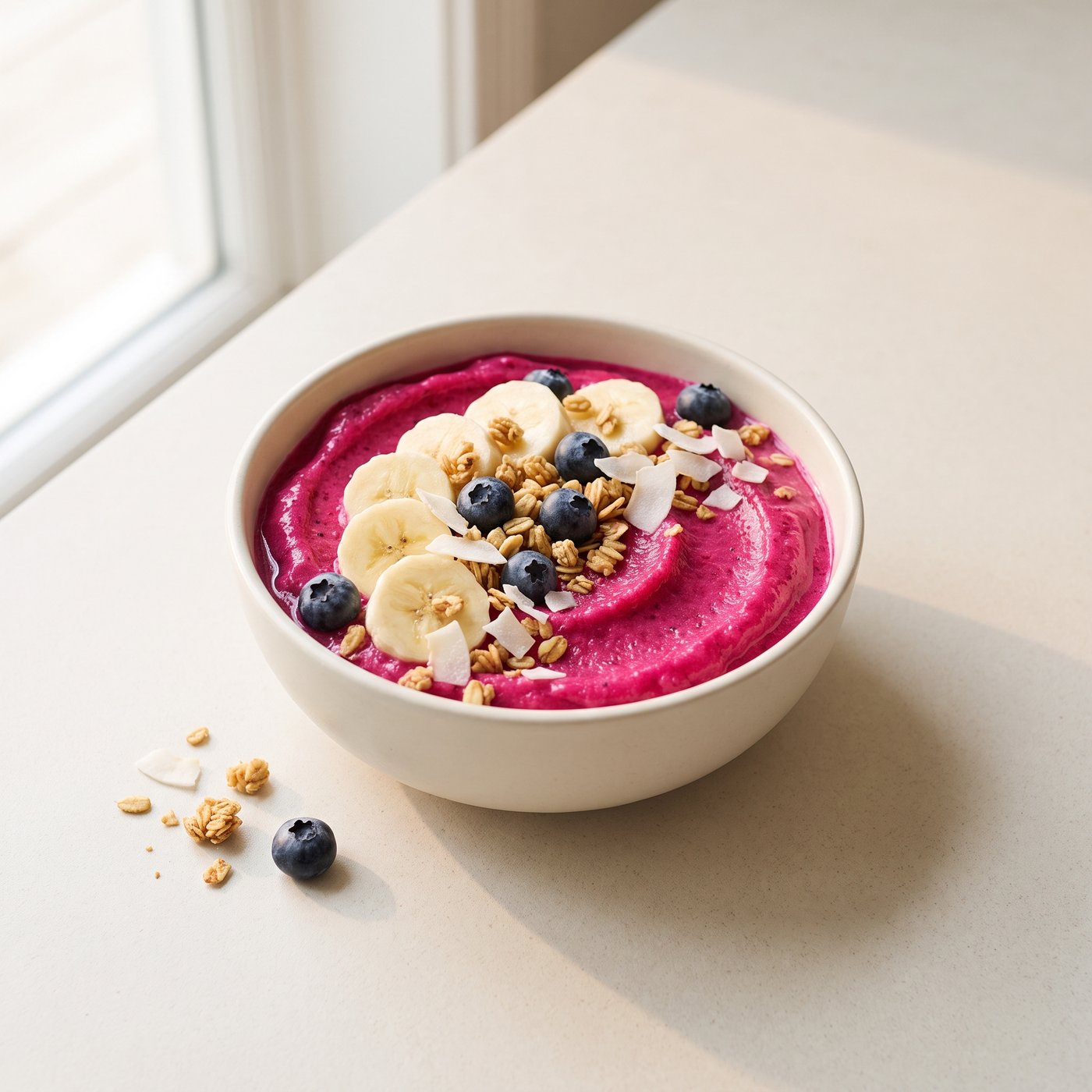 Pitaya bowl made with IQF dragon fruit