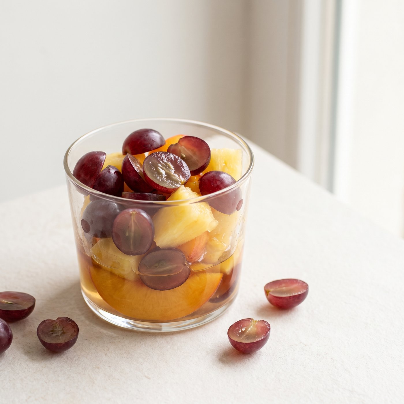 Fruit cup made with IQF grapes