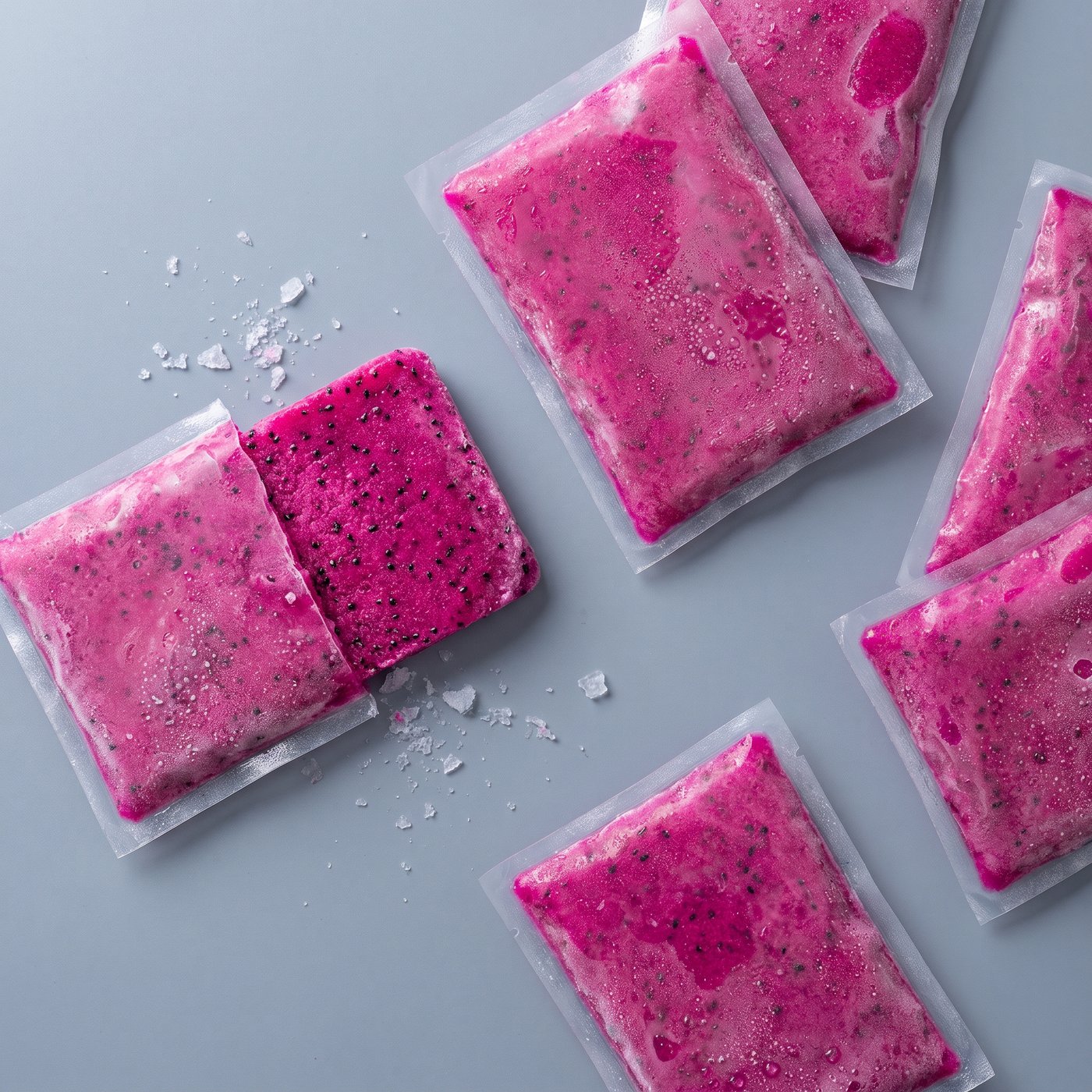 IQF red pitaya smoothie packs