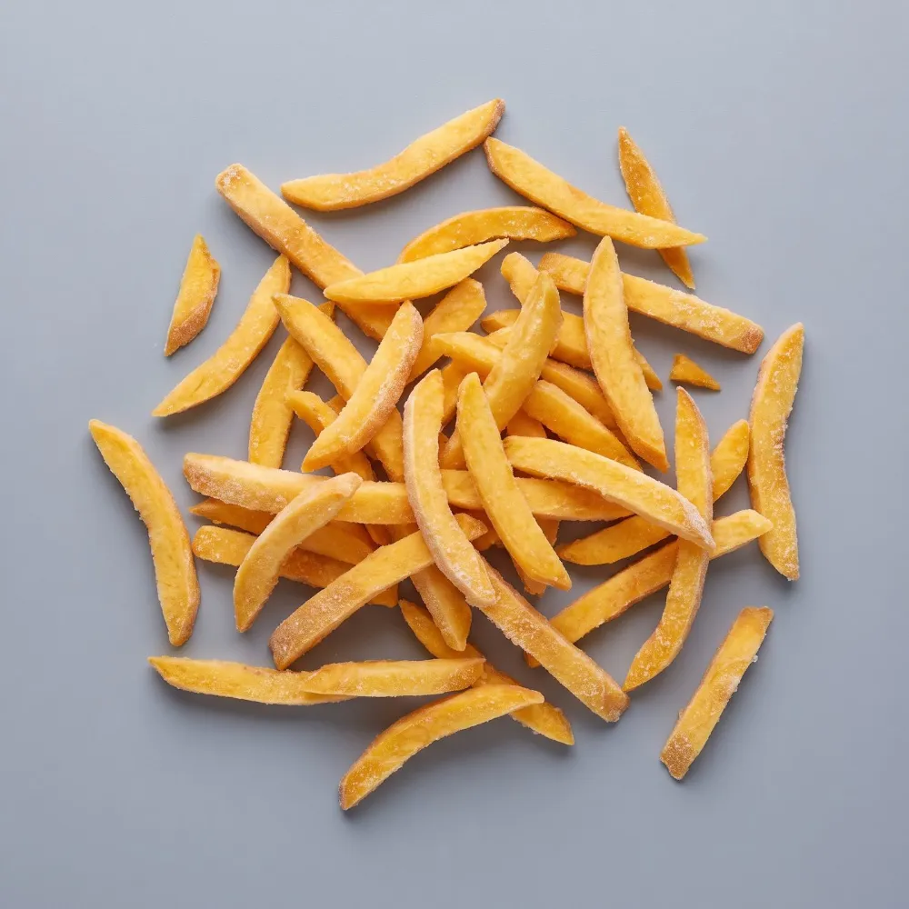 IQF frozen peach slivers