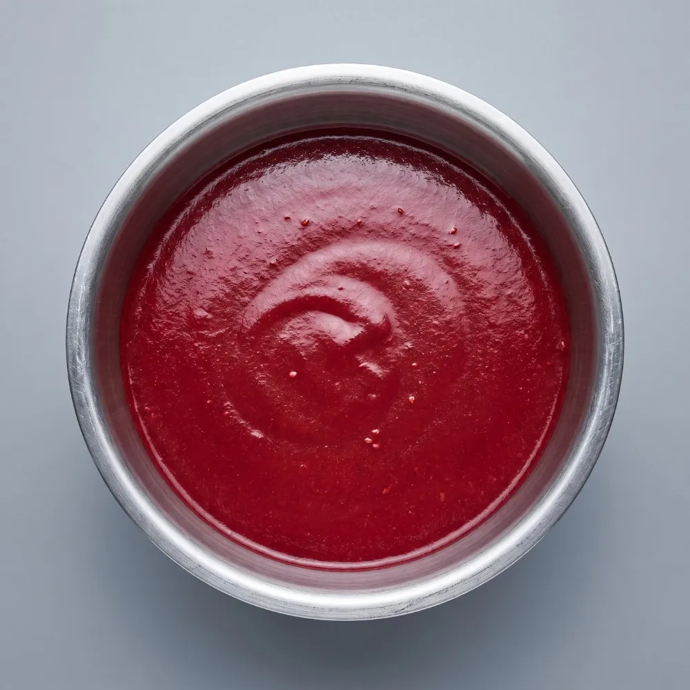 Frozen raspberry puree