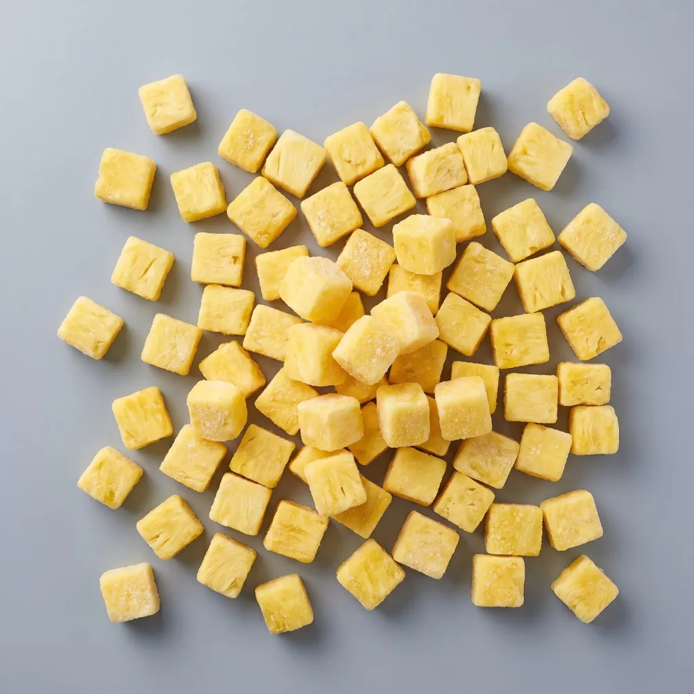 IQF diced frozen pineapple