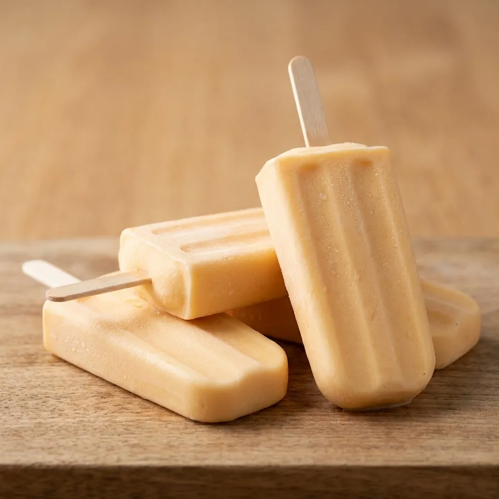 Mango popsicles made with frozen mango