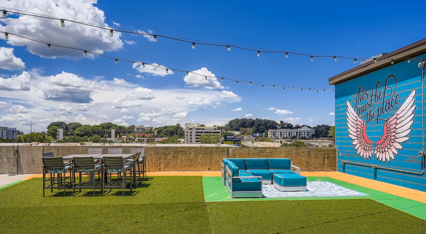 outside rooftop sitting area