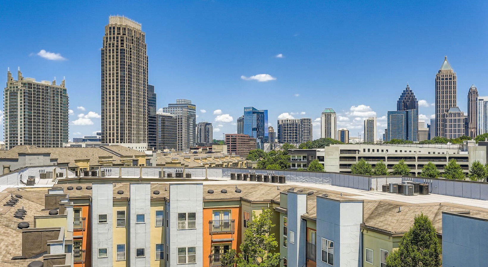 drone view of The Flats and surrounding area