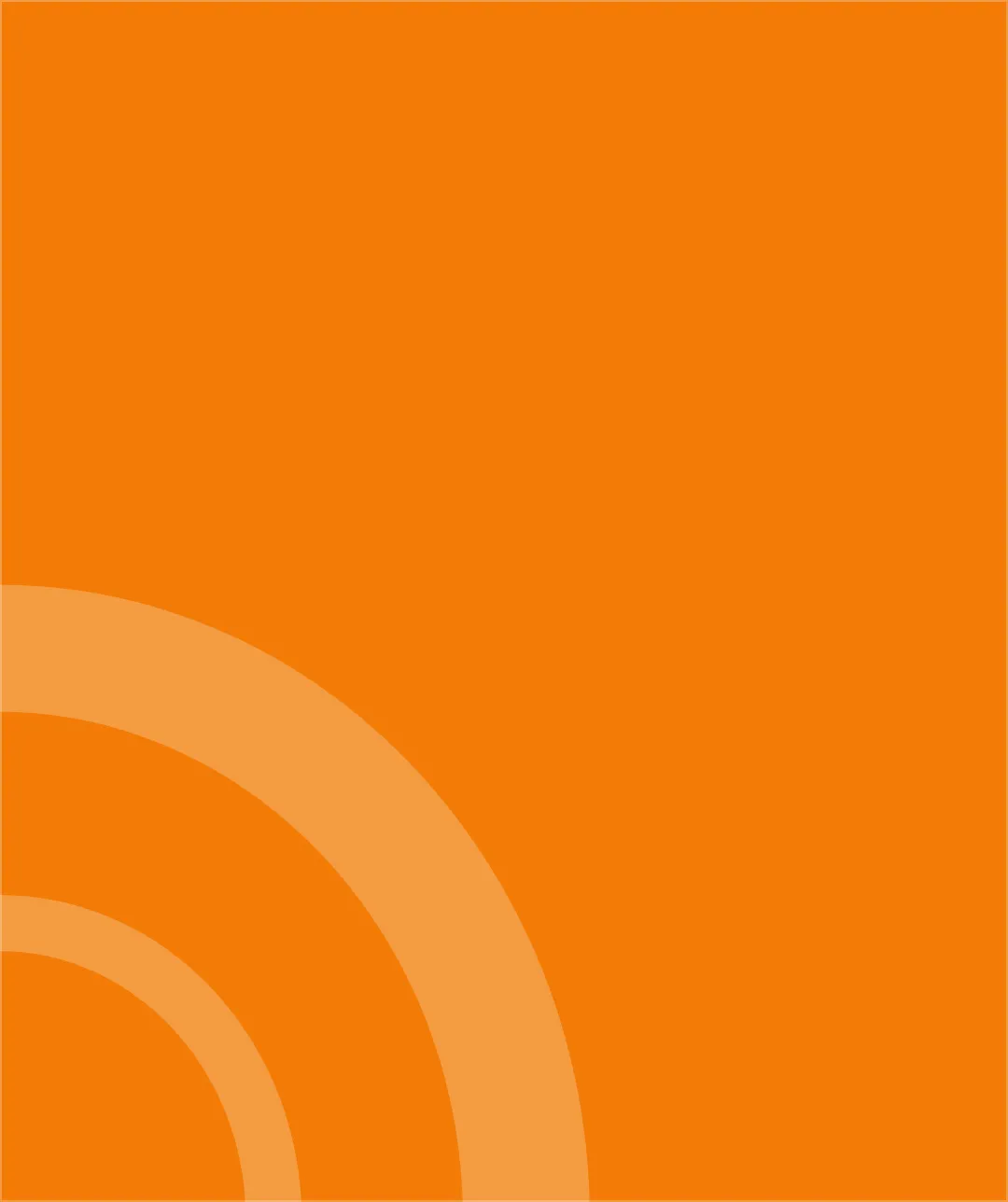 Abstract design featuring a vibrant orange background with subtle concentric circles in a lighter shade.