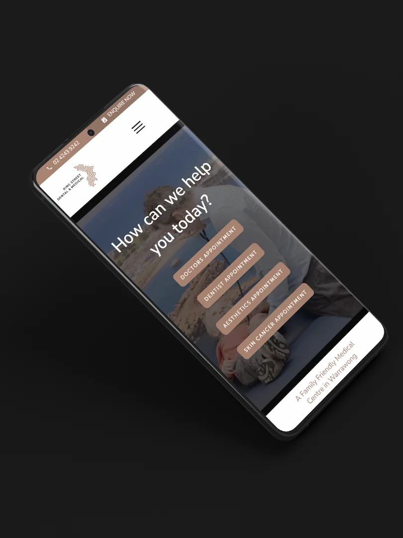 King Street Dental & Medical project result by Adcraft Studio