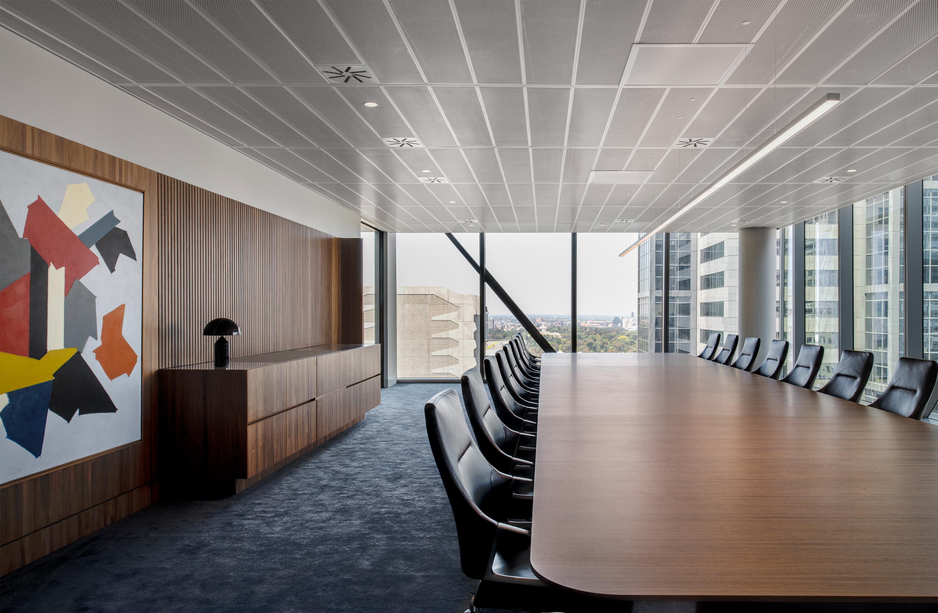 An example of a suspended ceiling
