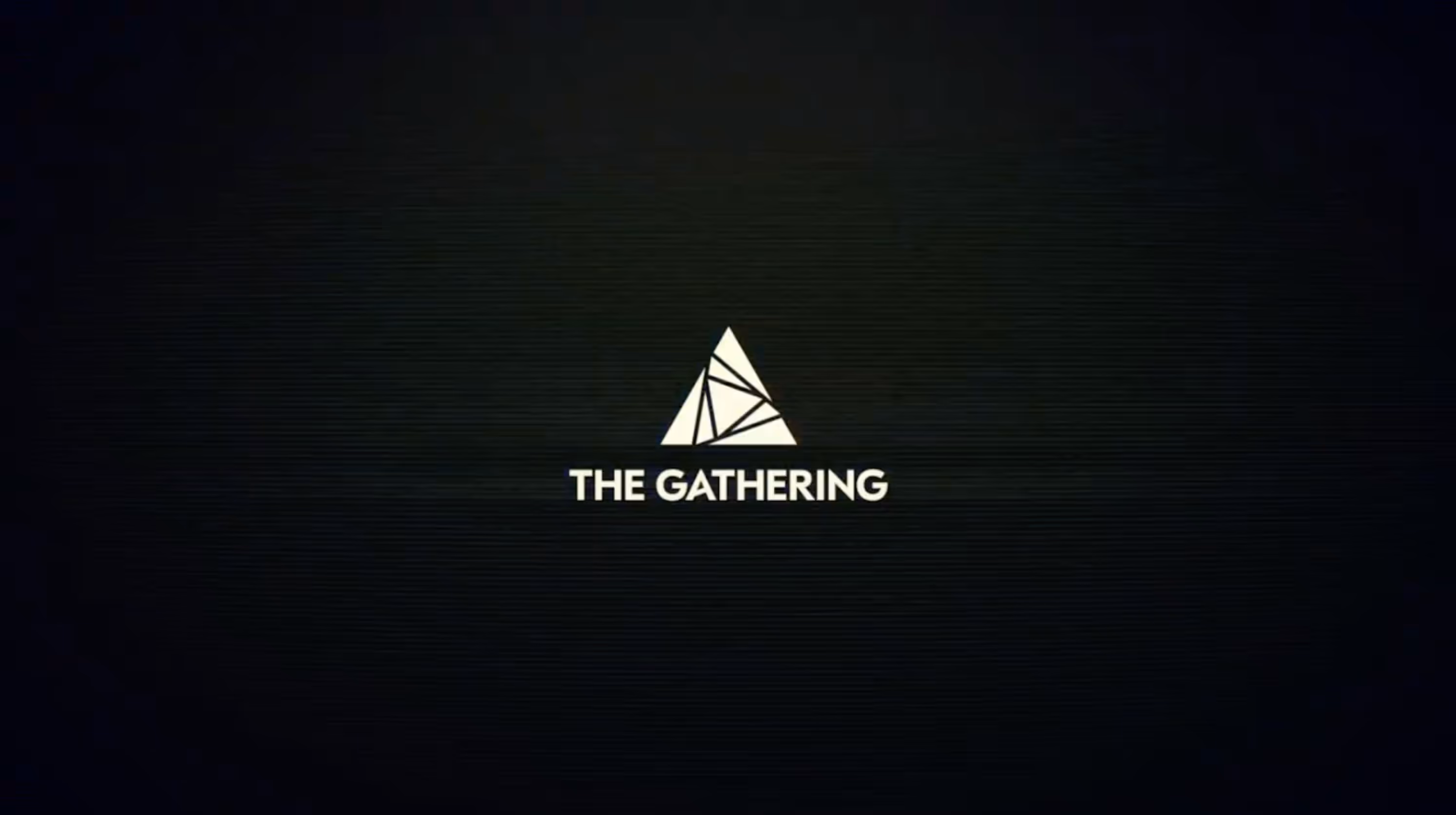 The Gathering intro screen with logo