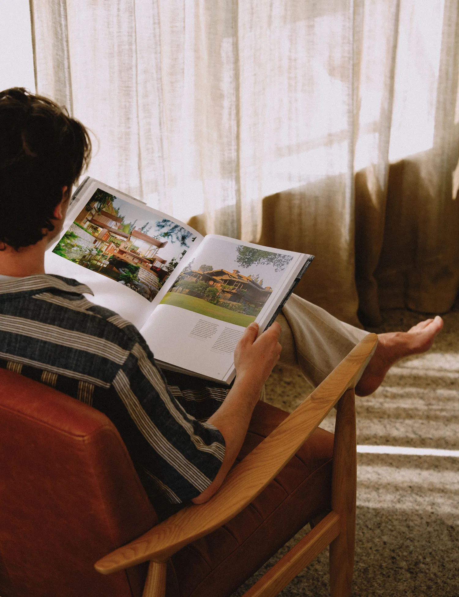 Relaxing and reading