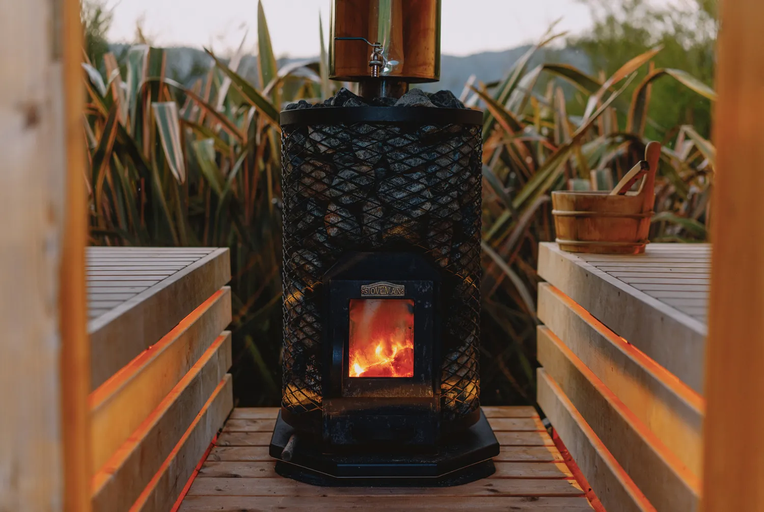 Outdoor fire at Domu