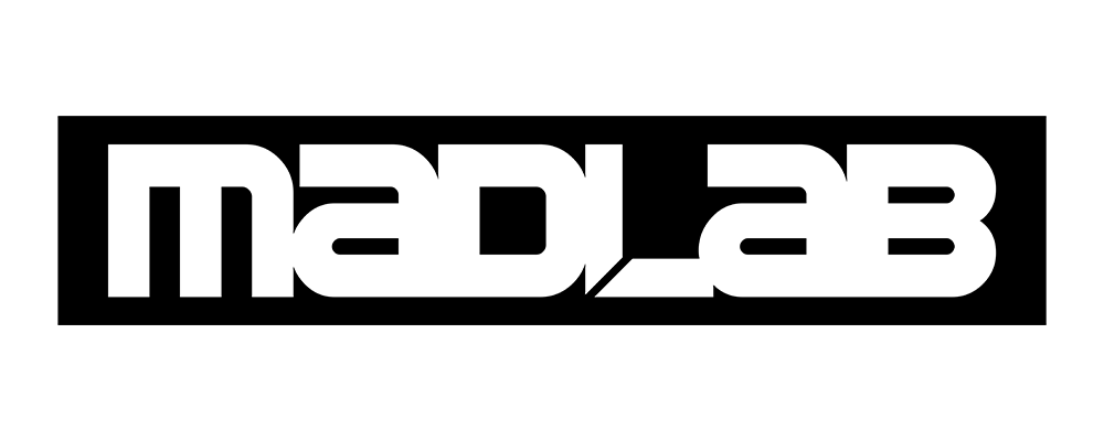 MADLAB text logo in bold white letters inside a rectangular black background.