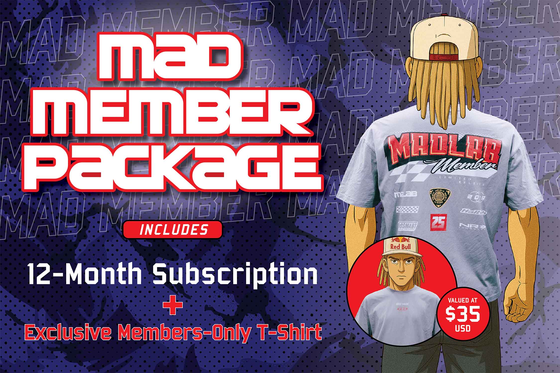 Mad Member package poster with T shirt 