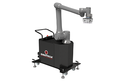 Auf einem mobilen Wagen montierter Cobot