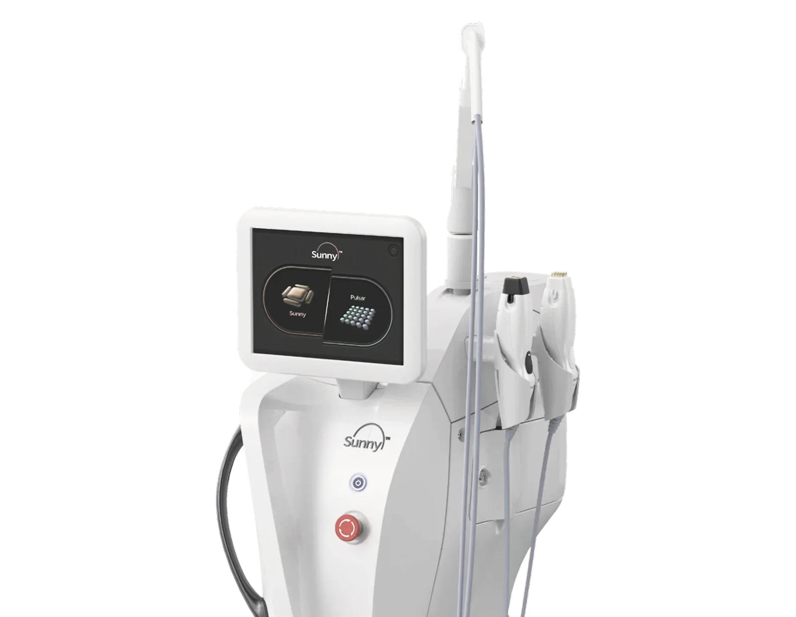 A medical device that is connected to the back of a chair.